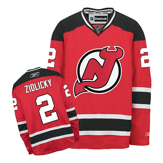 Marek Zidlicky New Reebok Jersey Devils Authentic Home Reebok Jersey - Red