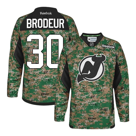 Martin Brodeur New Reebok Jersey Devils Authentic Veterans Day Practice Reebok Jersey - Camo
