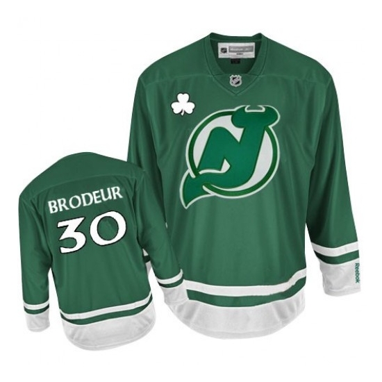 Martin Brodeur New Reebok Jersey Devils Premier St Patty's Day Reebok Jersey - Green
