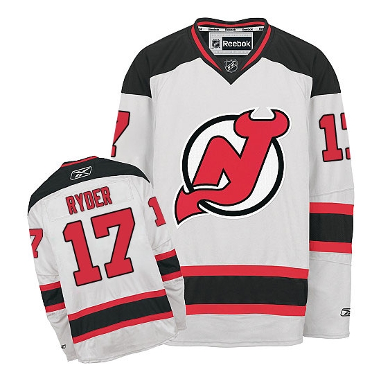 Michael Ryder New Reebok Jersey Devils Authentic Away Reebok Jersey - White
