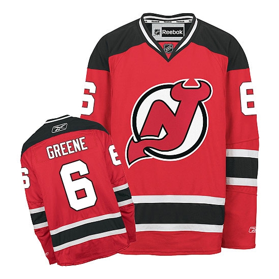 Andy Greene New Reebok Jersey Devils Red Authentic Home Reebok Jersey - Green