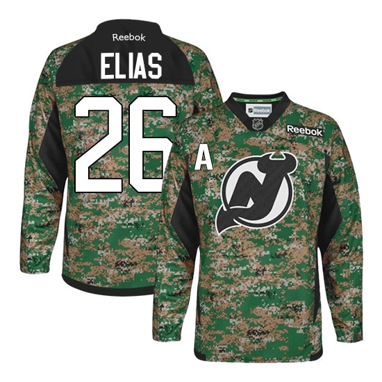 Patrik Elias New Reebok Jersey Devils Premier Veterans Day Practice Reebok Jersey - Camo