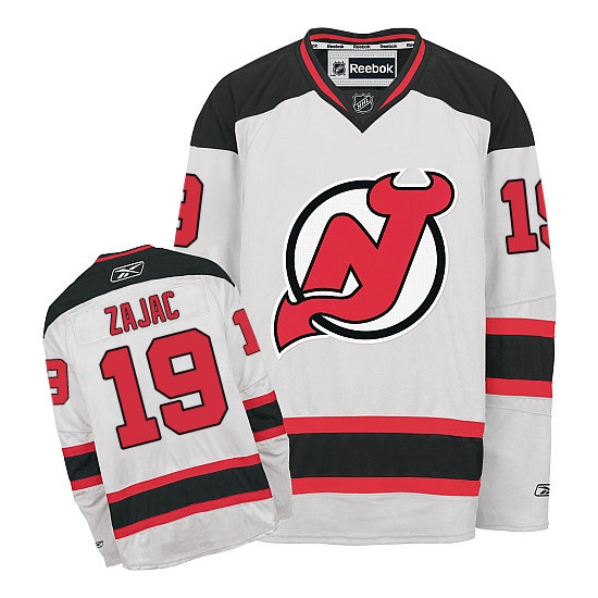 Travis Zajac New Reebok Jersey Devils Authentic Away Reebok Jersey - White