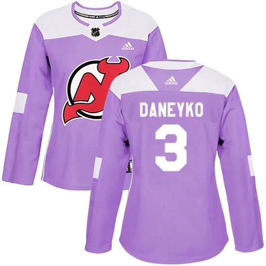 Ken Daneyko New Jersey Devils Women's Authentic Fights Cancer Practice Adidas Jersey - Purple