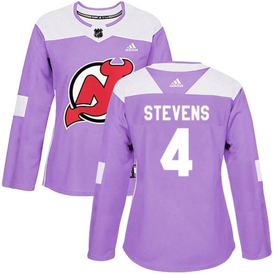 Scott Stevens New Jersey Devils Women's Authentic Fights Cancer Practice Adidas Jersey - Purple