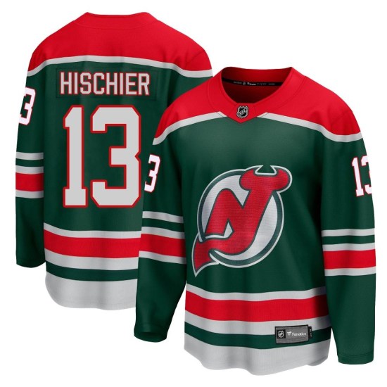 Nico Hischier New Jersey Devils Youth Breakaway 2020/21 Special Edition Fanatics Branded Jersey - Green