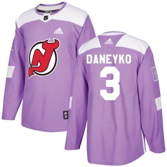 Ken Daneyko New Jersey Devils Authentic Fights Cancer Practice Adidas Jersey - Purple