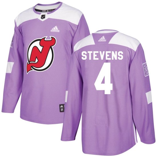 Scott Stevens New Jersey Devils Authentic Fights Cancer Practice Adidas Jersey - Purple