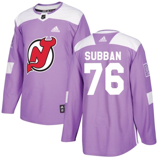 P.K. Subban New Jersey Devils Authentic Fights Cancer Practice Adidas Jersey - Purple