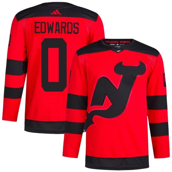Ethan Edwards New Jersey Devils Authentic 2024 Stadium Series Primegreen Adidas Jersey - Red