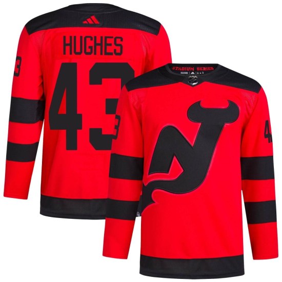 Luke Hughes New Jersey Devils Authentic 2024 Stadium Series Primegreen Adidas Jersey - Red