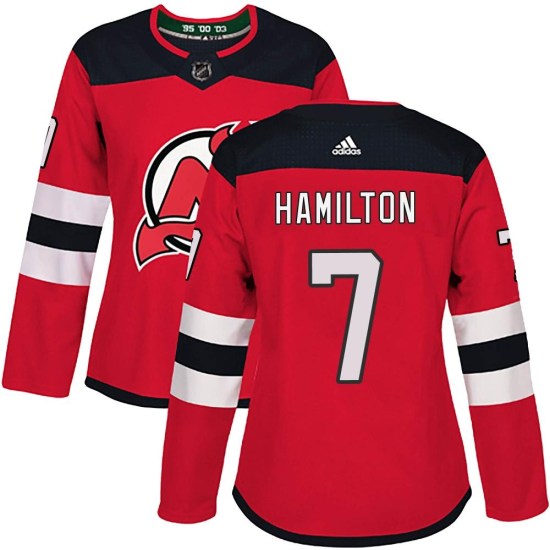 Dougie Hamilton New Jersey Devils Women's Authentic Home Adidas Jersey - Red