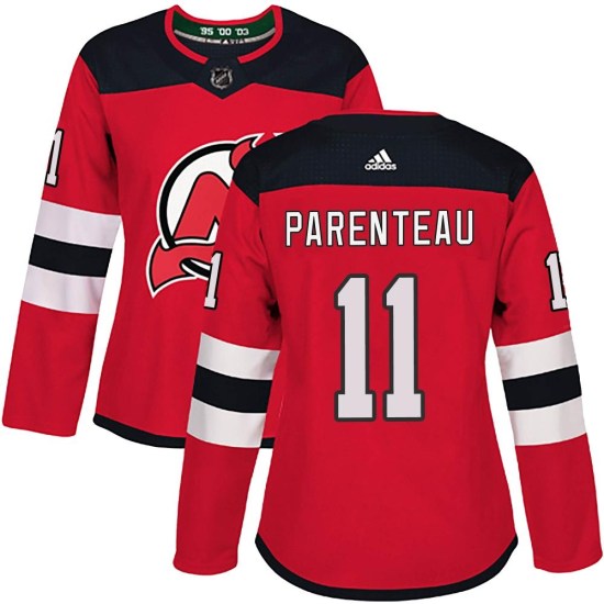 P. A. Parenteau New Jersey Devils Women's Authentic Home Adidas Jersey - Red