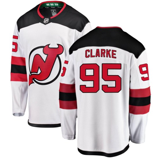 Graeme Clarke New Jersey Devils Breakaway Away Fanatics Branded Jersey - White