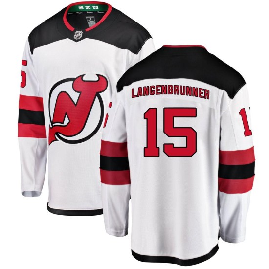 Jamie Langenbrunner New Jersey Devils Breakaway Away Fanatics Branded Jersey - White