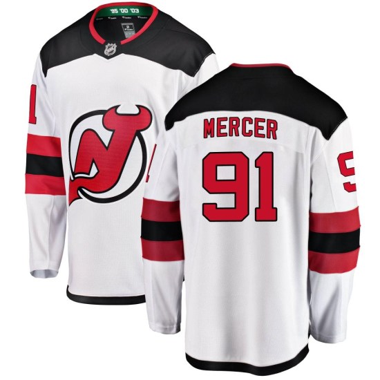 Dawson Mercer New Jersey Devils Breakaway Away Fanatics Branded Jersey - White