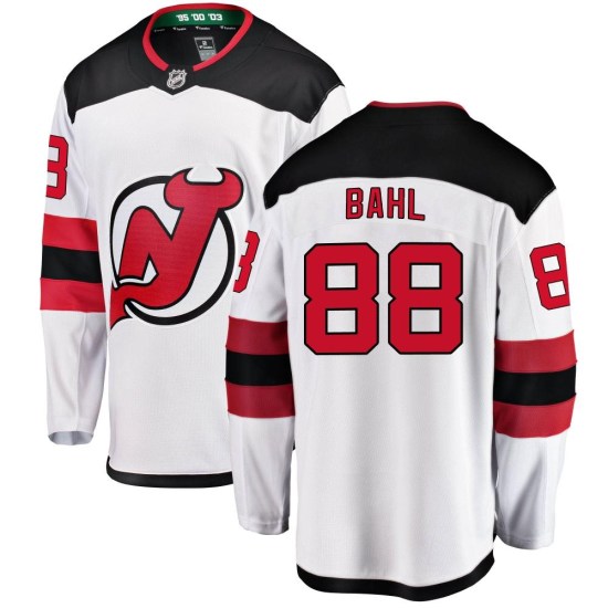 Kevin Bahl New Jersey Devils Youth Breakaway Away Fanatics Branded Jersey - White