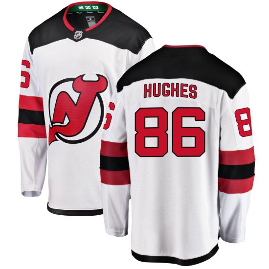 Jack Hughes New Jersey Devils Youth Breakaway Away Fanatics Branded Jersey - White