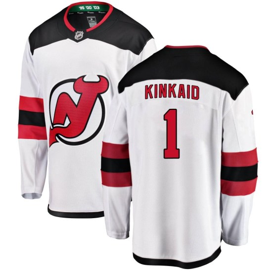 Keith Kinkaid New Jersey Devils Youth Breakaway Away Fanatics Branded Jersey - White