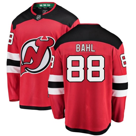 Kevin Bahl New Jersey Devils Youth Breakaway Home Fanatics Branded Jersey - Red