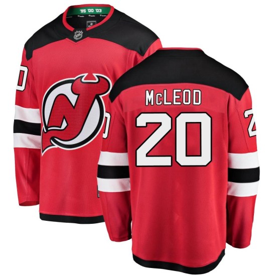 Michael McLeod New Jersey Devils Youth Breakaway Home Fanatics Branded Jersey - Red