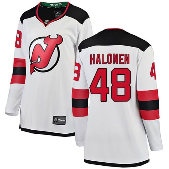 Brian Halonen New Jersey Devils Women's Breakaway Away Fanatics Branded Jersey - White