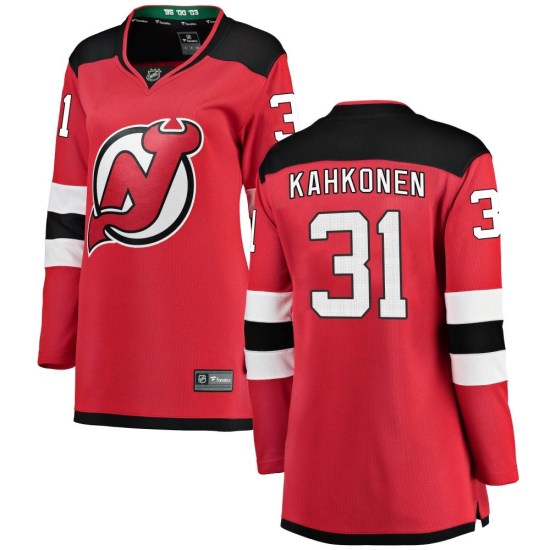Kaapo Kahkonen New Jersey Devils Women's Breakaway Home Fanatics Branded Jersey - Red