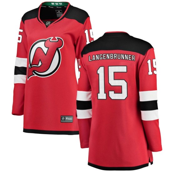 Jamie Langenbrunner New Jersey Devils Women's Breakaway Home Fanatics Branded Jersey - Red