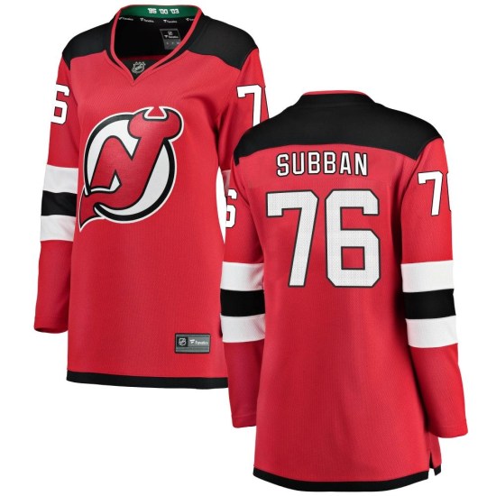 P.K. Subban New Jersey Devils Women's Breakaway Home Fanatics Branded Jersey - Red
