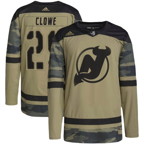 Ryane Clowe New Jersey Devils Authentic Military Appreciation Practice Adidas Jersey - Camo