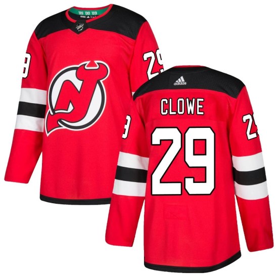 Ryane Clowe New Jersey Devils Authentic Home Adidas Jersey - Red