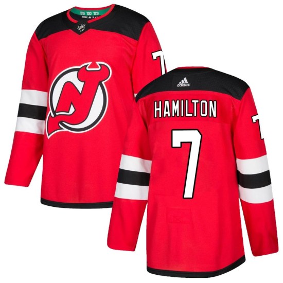 Dougie Hamilton New Jersey Devils Authentic Home Adidas Jersey - Red