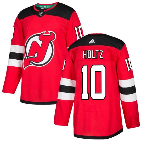 Alexander Holtz New Jersey Devils Authentic Home Adidas Jersey - Red