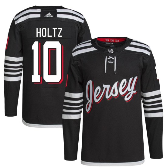 Alexander Holtz New Jersey Devils Authentic 2021/22 Alternate Primegreen Pro Player Adidas Jersey - Black