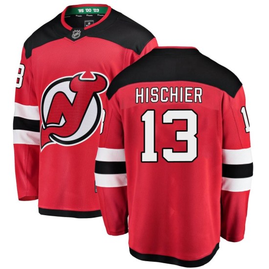 Nico Hischier New Jersey Devils Breakaway Home Fanatics Branded Jersey - Red