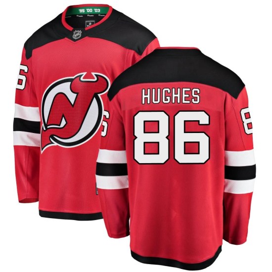 Jack Hughes New Jersey Devils Breakaway Home Fanatics Branded Jersey - Red