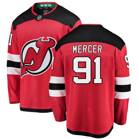 Dawson Mercer New Jersey Devils Breakaway Home Fanatics Branded Jersey - Red