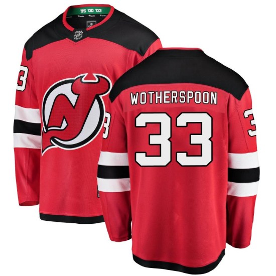 Tyler Wotherspoon New Jersey Devils Breakaway Home Fanatics Branded Jersey - Red