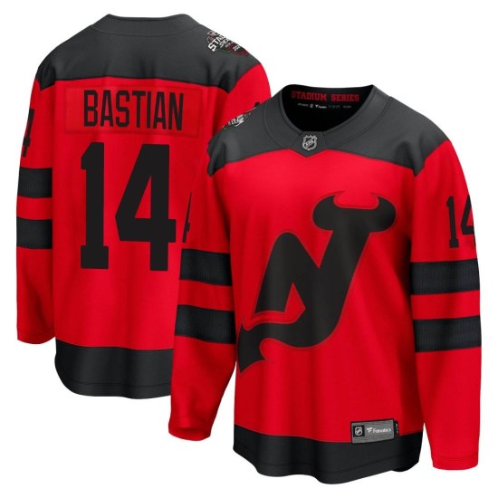 Nathan Bastian New Jersey Devils Breakaway 2024 Stadium Series Fanatics Branded Jersey - Red