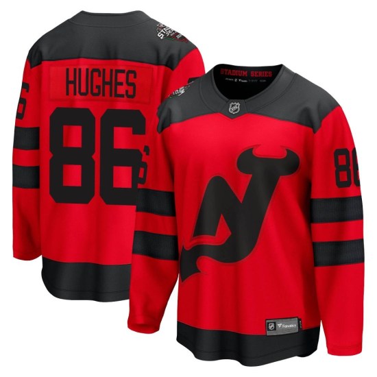 Jack Hughes New Jersey Devils Breakaway 2024 Stadium Series Fanatics Branded Jersey - Red