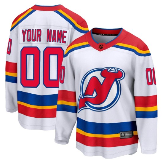 Custom New Jersey Devils Youth Breakaway Custom Special Edition 2.0 Fanatics Branded Jersey - White