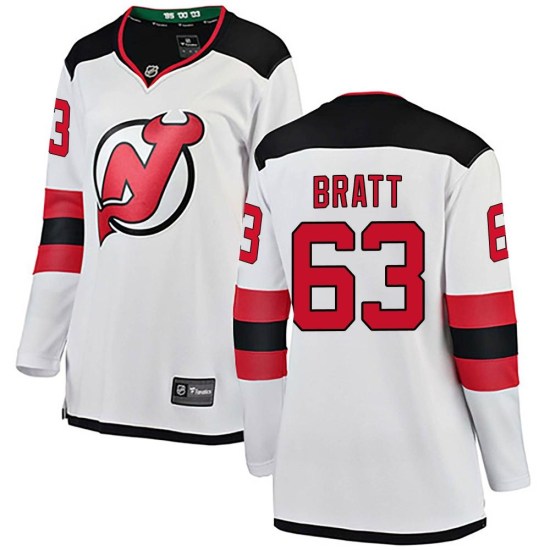 Jesper Bratt New Jersey Devils Women's Breakaway Away Fanatics Branded Jersey - White