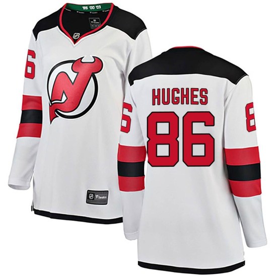 Jack Hughes New Jersey Devils Women's Breakaway Away Fanatics Branded Jersey - White