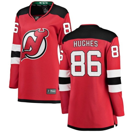 Jack Hughes New Jersey Devils Women's Breakaway Home Fanatics Branded Jersey - Red