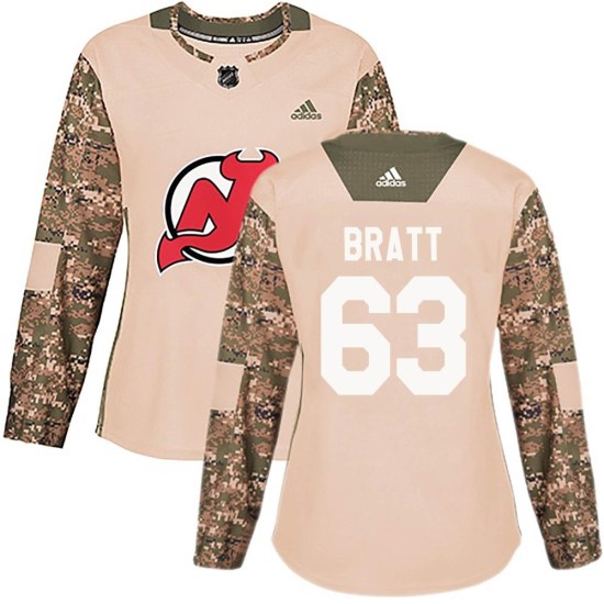 Jesper Bratt New Jersey Devils Women's Authentic Veterans Day Practice Adidas Jersey - Camo
