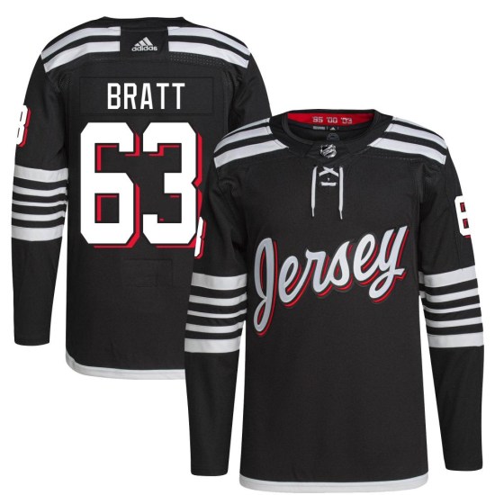 Jesper Bratt New Jersey Devils Authentic 2021/22 Alternate Primegreen Pro Player Adidas Jersey - Black