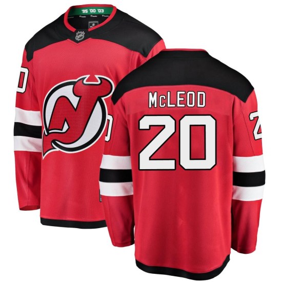 Michael McLeod New Jersey Devils Breakaway Home Fanatics Branded Jersey - Red